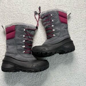 The North Face Shellista Lace IV Girls Bow Boots  Size 1  Insulation Gray